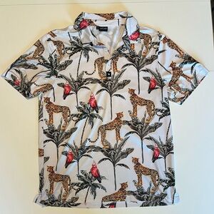 L Bad Birdie Wildlife Jaguar Parrot Polo